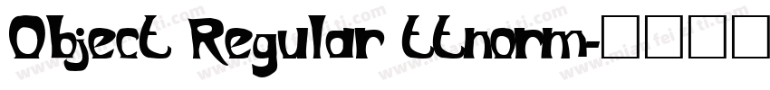Object Regular ttnorm字体转换